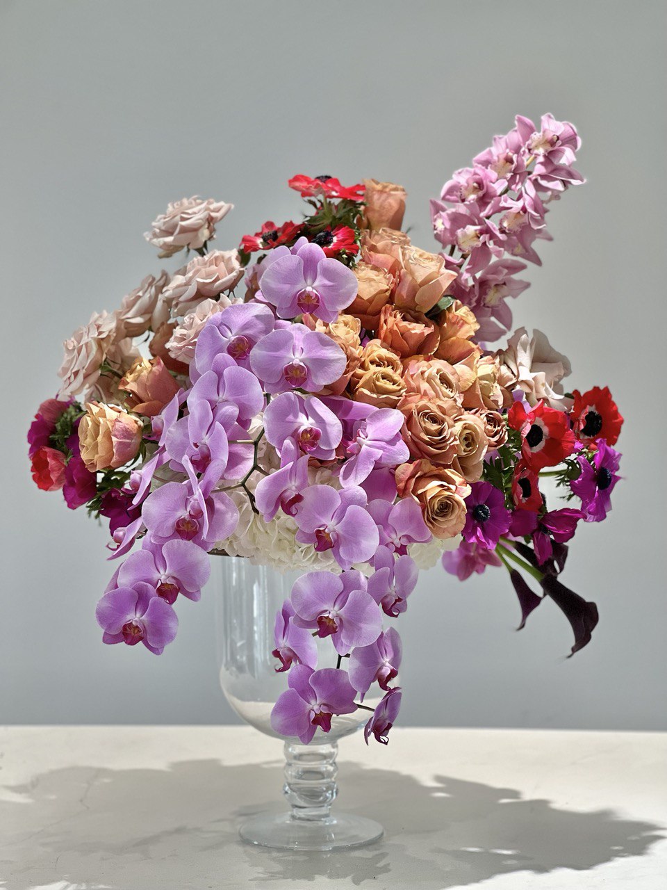 Elegant Fall Splendor Floral Vase Arrangement, fall color flowers