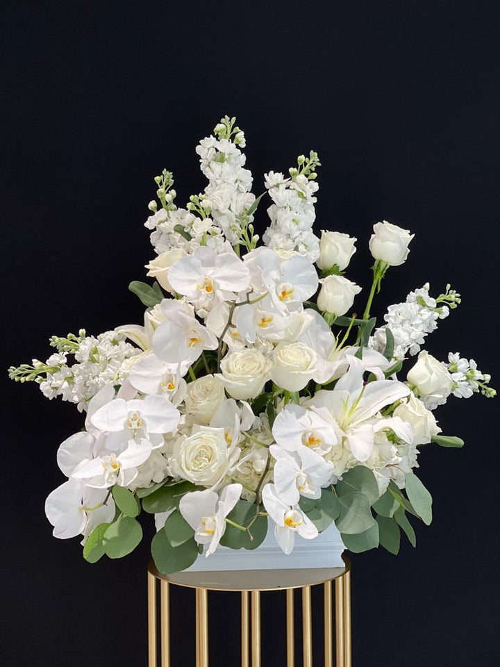 White Elegance Arrangement (23-115) - Yonge Florist